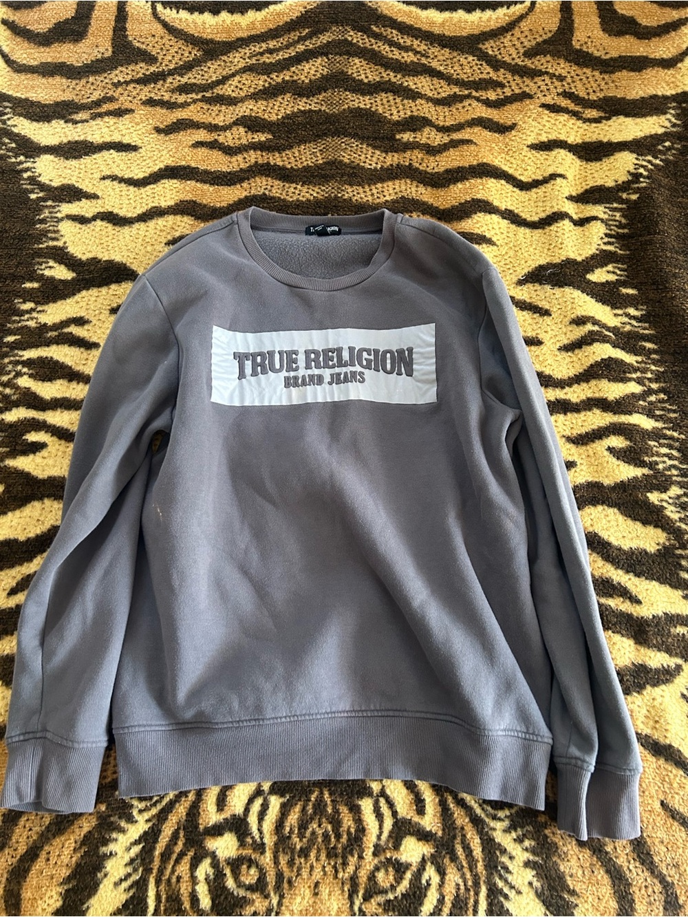 True Religion Men's Gray Logo Sweatshirt